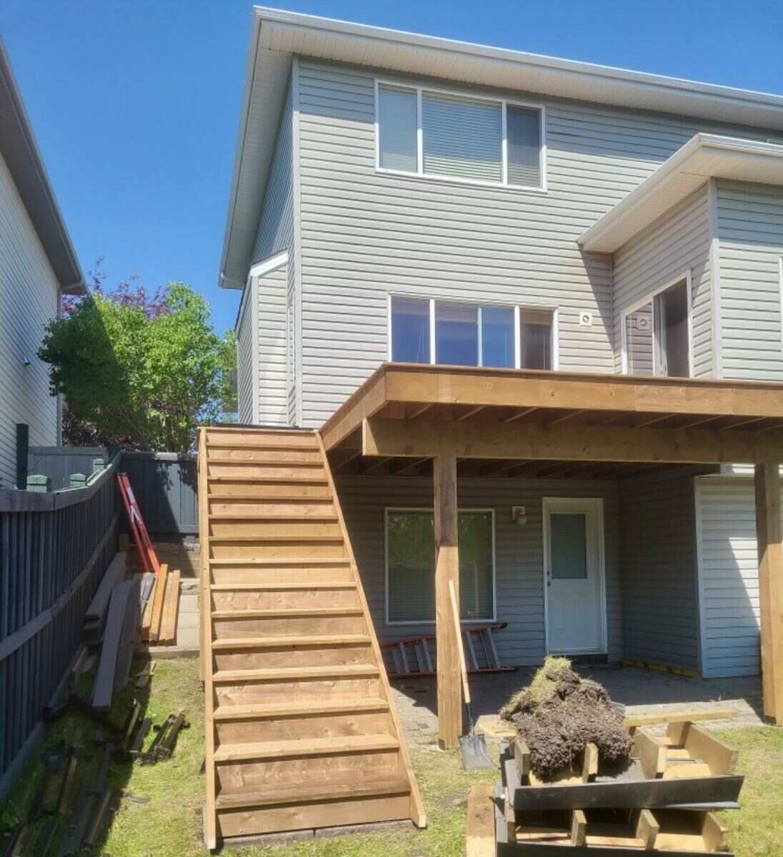 Custom backyard deck Edmonton Alberta — TrueBlue Builders Ltd
